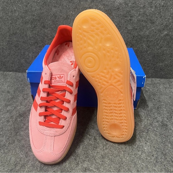 Women's adidas Originals Handball Spezial Shoes -Pink Glow Better Scarlet JR5006 - Picture 6 of 6